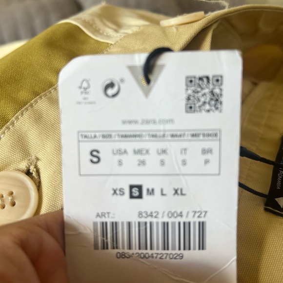 NWT ZARA WOMEN GABARDINE PATCHWORK WRAP MIDI SKIRT SIZE S - Picture 7 of 8